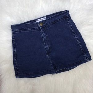 American Apparel high waist shorts in dark denim